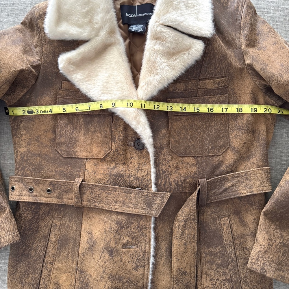 Vintage Moda International Genuine Leather Jacket, Size Small - Picture 9 of 10